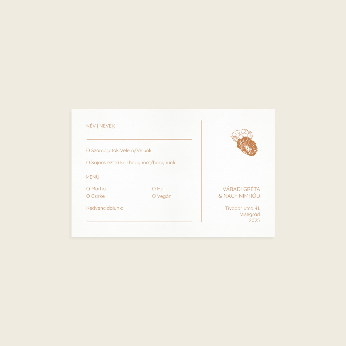 Rustic Poppy RSVP